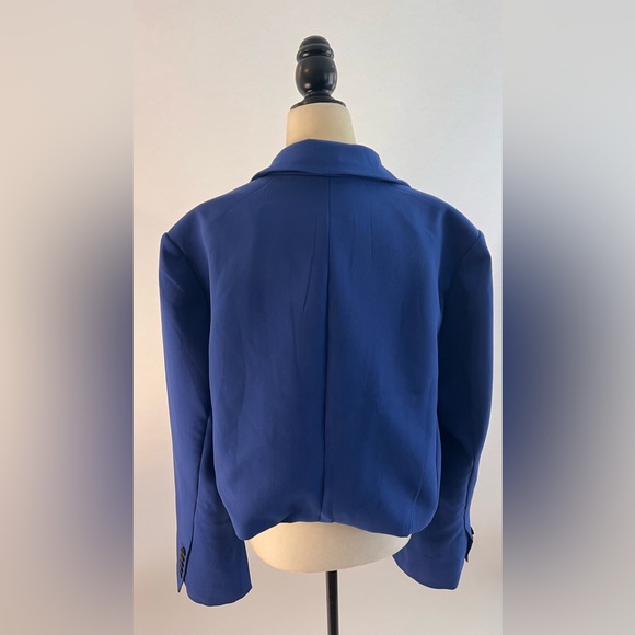 Blue cropped blazer - Picture 2 of 2